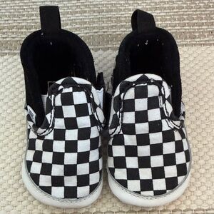 Vans Kids Checkered Black and White Sneakers